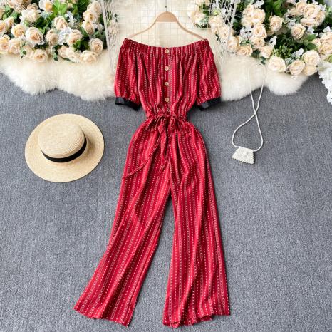 sd-18426 jumpsuit-red